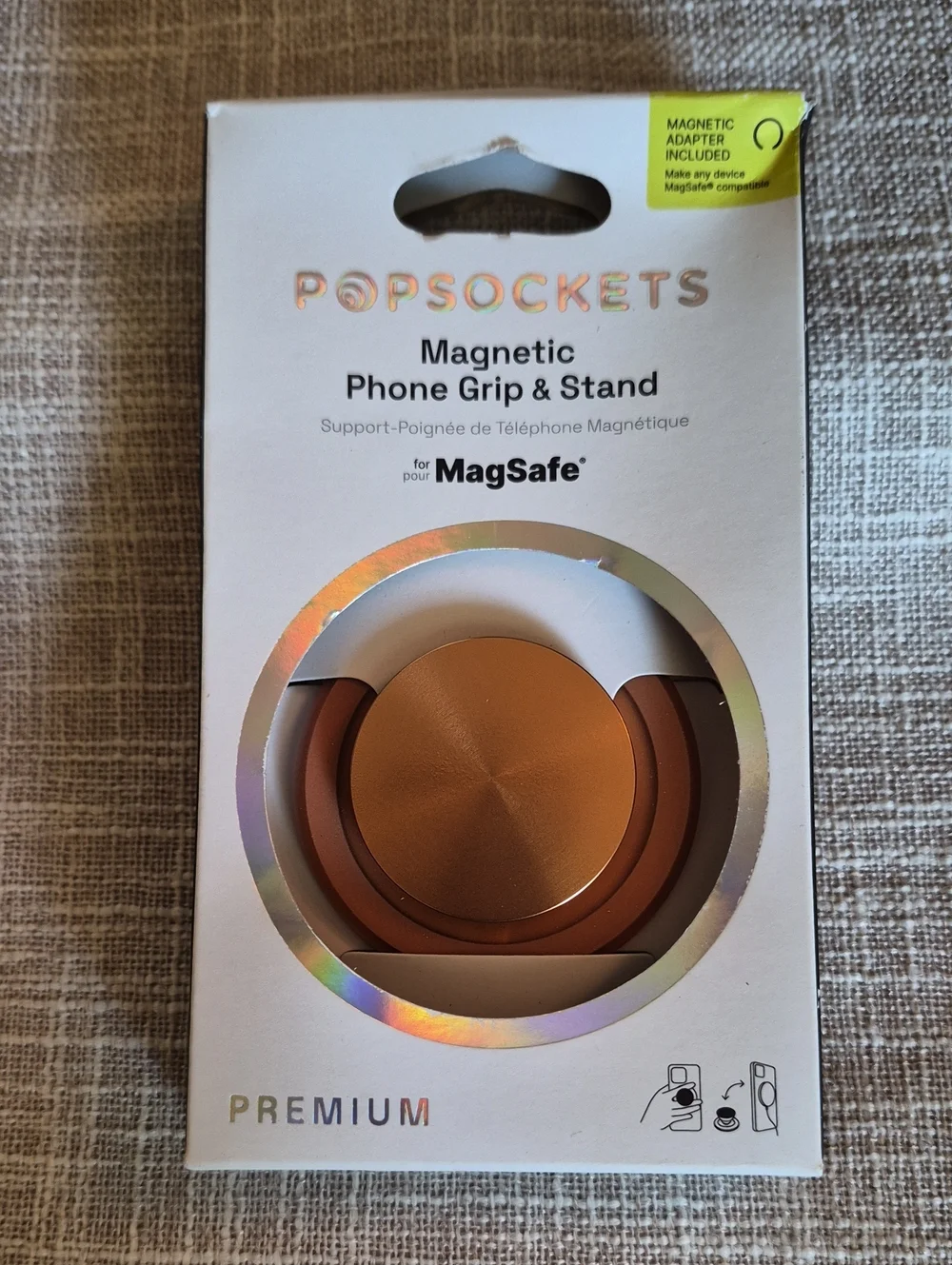 PopSockets Magnetic Phone Grip & Stand for MagSafe Brown NWT